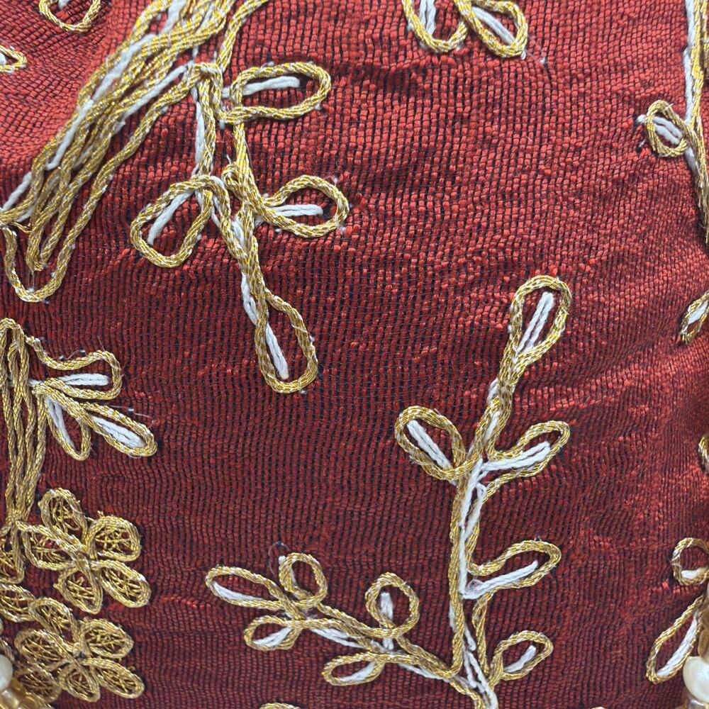 2 Indian PursesI Batwa I Potli Bag I Orange & Red I Made in India Weddings - Picture 14 of 16